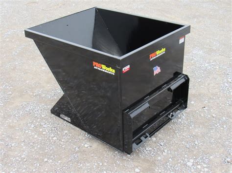 dumpster attachment for a skid steer|quick attach hoppers.